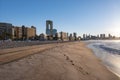 View along Playa De Poniente beach in springtime