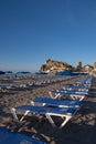 View along Playa De Poniente beach in springtime.