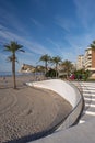 View along Playa De Poniente beach in springtime.