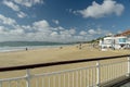 Pier above View from pier at Bournemouth in Dorsetat Swanage on Dorset coast Royalty Free Stock Photo