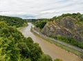 View along River Avon and avon gorge from the Suspension bridge Royalty Free Stock Photo