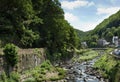 View along the River Lyn at Lynmouth Royalty Free Stock Photo