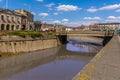 A view along the River Nene in Wisbech, Cambridgeshire Royalty Free Stock Photo