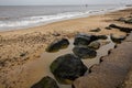 Sea Palling beach on a crisp winter`s day