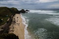 View along Seger Beach, Lombok Royalty Free Stock Photo