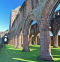 Sweetheart Abbey Ruins in Evening Light, New Abbey, Dumfries and Galloway, Scotland Royalty Free Stock Photo