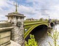 A view along the side of the Crown Street Bridge in Glasgow Royalty Free Stock Photo