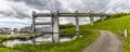 A view along the side of the Falkirk Wheel in Scotland