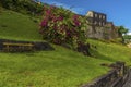A view along the side of Fort St George in Grenada Royalty Free Stock Photo
