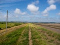 View along the South West Coastal Path near Horsey Island, Braunton Marsh, North Devon.