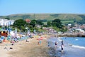 View along Swanage beach.