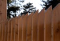 View along the top of a stylish modern timber fence/ privacy screen