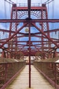 View along the top of the Vizcaya Bridge. Biscay, Basque Country, Spain Royalty Free Stock Photo