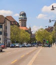 View along Uraniastrasse street in the city of Zurich, Switzerland