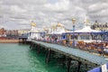 View along the Victorian pier at Eastbourne, United Kingdom.