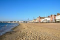 View along Weymouth beach. Royalty Free Stock Photo