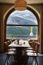 View of Alp Grum restaurant interior