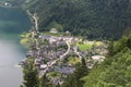 View from alp top over a small village Royalty Free Stock Photo
