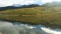 View of a alpine lake in himalaya