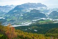 View of Alpine valley from The Kehlsteinhaus, Berchtesgaden National Park Royalty Free Stock Photo