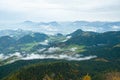 View of Alpine valley from The Kehlsteinhaus, Berchtesgaden National Park Royalty Free Stock Photo