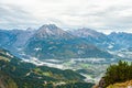 View of Alpine valley from The Kehlsteinhaus, Berchtesgaden National Park Royalty Free Stock Photo