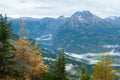 View of Alpine valley from The Kehlsteinhaus, Berchtesgaden National Park Royalty Free Stock Photo