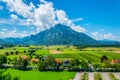 View of the alps from the Hellbrunn palace near Salzburg, Austria....IMAGE