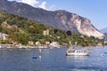 View of the Alps and Maggiore Lake and the Italian Isola Bella island Royalty Free Stock Photo