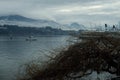 View of the Alps over the Swiss lake Lucerne Royalty Free Stock Photo