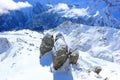 View of Alps from Schilthorn. Bernese Alps of Switzerland, Europe. Royalty Free Stock Photo