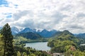 View of the Alpsee lake near the Neuschwanstein castle in Bavaria Royalty Free Stock Photo