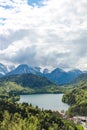 View of the Alpsee lake near the Neuschwanstein castle in Bavaria Royalty Free Stock Photo