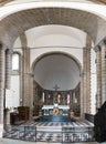 View of the altar in the Abbey Sainte-Croix in Quimperle in Brittany