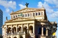 View of the Alte Oper - old opera house, a landmark concert hall in Frankfurt am Main, Germany Royalty Free Stock Photo