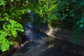 View of the Alzette river in a walk in the old town of Luxembourg City, Luxembourg Royalty Free Stock Photo