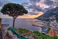 View of Amalfi in Italy at sunset Royalty Free Stock Photo