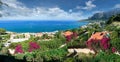 View of the gulf of Mondello and Monte Pellegrino, Palermo, Sicily island, Italy