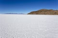 View of the amazing salt flat of Uyuni