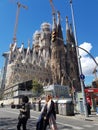 View of amazing unique Sagrada Familia, Barcelona,Spain