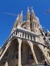 View of amazing unique Sagrada Familia, Barcelona,Spain