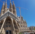 View of amazing unique Sagrada Familia, Barcelona,Spain