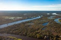 View of the Amazon River, rainforest and swamps, travel concept. Royalty Free Stock Photo