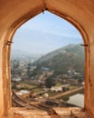 View from Amber fort, Jaipur, India Royalty Free Stock Photo