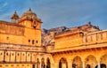 View of Amer and Jaigarh Forts in Jaipur - Rajasthan, India