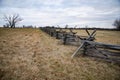 A view of the American Civil War battlefield in Gettysburg, Royalty Free Stock Photo