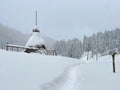 The view of Amphiteather of Transilvanya in winter time