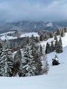 The view of Amphiteather of Transilvanya in winter time