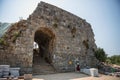 View of amphitheater ruins in Kaunos ancient city (Turkey)