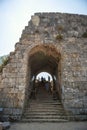 View of amphitheater ruins in Kaunos ancient city (Turkey)